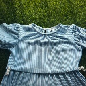 Blue Striped Kids Dress